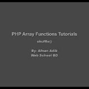 PHP Array Functions 35 Shuffle