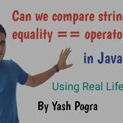 Can We Compare 2 Strings Using In Java