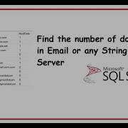 Find No Of Dots Present In A String Using SQL Server