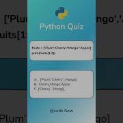 Python Quiz Python Quiz Code Programming Foryou Shorts
