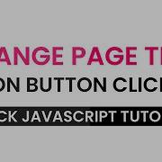 Change Document Title On Button Click With Javascript