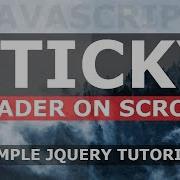How To Create A Sticky Nav Bar Using Html CSS And Javascript Navigation Bar Fixed Top After Scroll