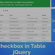 Checkbox In Table JQuery Select All Get Checked Records Jquery Tutorial