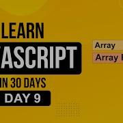 Day 9 Javascript Array JavaScript Crash Course For Beginners 2025