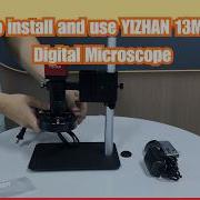 How To Install And Use YIZHAN 13MP 130X Digital Microscope With HDMI VGA For Electronics Soldering