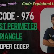 Largest Perimeter Triangle LeetCode 976 Java Code Developer Coder