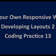 Coding Practice 13 Developing Layouts 2 HTML CSS NxtWave CCBP