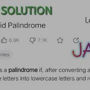 Leetcode 125 Valid Palindrome Easy Solution Java Leetcodesolution GoCoderGo Dsa