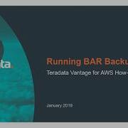 Teradata Vantage Выполнение задания резервного копирования BAR