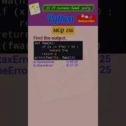 Python MCQ 156 Function Quiz Test Your Skills Pythonprogramming Pythoninterview Shorts Trending