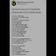 Mr Brightside But Using Google Autocomplete Results