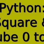 Python Code Find Square And Cube Of 0 To 5 Tecq Mate Tutorials