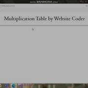 Create A JavaScript And HTML Multiplication Table Website Coder