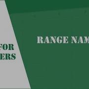 Excel Tutorial 48 Range Names