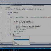 CIS150 Ch 13 6 StreamReader With Using