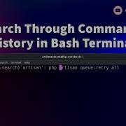 Search Through Commands History In Bash Terminal