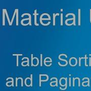 Material UI Table Sorting And Pagination
