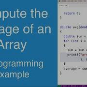 Compute The Average Of An Array C Programming Example