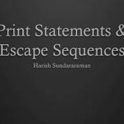 Print Statements Escape Sequences
