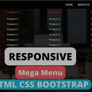 Responsive Mega Menu Using HTML CSS Bootstrap 4 Only Mega Dropdown Menu
