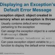 Chapter 6 Exceptions