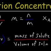 Concentration Of Solution Formulas