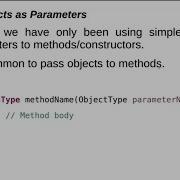 Passing Objects As Parameters To Methods Constructors Copy Constructor