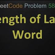 Length Of Last Word Leetcode Leetcode 58 String