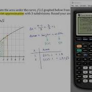 Approximate Area Under A Curve Left Endpoint Rectangles