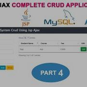 JSP AJAX OOP CRUD System Tutorial Part 4 Step By Step Guide