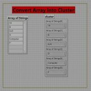 LabVIEW Преобразование массива строк в кластер