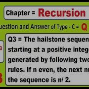 The Hailstone Sequence Starting At A Positive Integer N Is Generated By Following Two Simple Rules