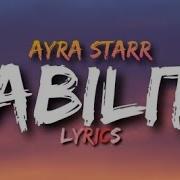Ayra Starr Sability Lyrics
