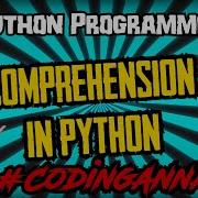 70 Comprehensions In Python FreePythonCourse In Tamil CodingAnna