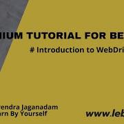 Selenium WebDriver Tutorial Selenium Tutorial For Beginner Selenium WebDriver Introduction Day 2