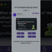 Python Quiz Day 13 Python Pythonquiz Quiz Day13 Programming