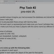 PHP Arrays For Loops Nested Loops And More Applied In Task