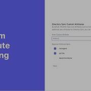 Custom Attribute Mapping For Directory Sync