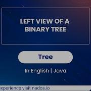 Left View Of A Binarytree Module Trees In English Java Video 18