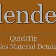 QuickTip 172 Blender Pyhton Scripting Tutorial Cycles Material Details