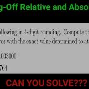 Floating Point Rounding Of Absolute And Relative Error Error Analysis Pre Calculus