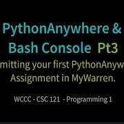 Python Anywhere Bash Console Pt3