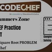 Finding The Square FSQRT CodeChef Practice Beginner CodeChef Complete Solutions