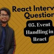 React Interview Questions Event Handling In React