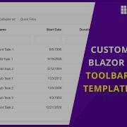 Customize Blazor TreeGrid Toolbar Using Templates