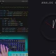 ASMR Programming Analog Clock Dark Light Theme Using HTML CSS JavaScript No Talking