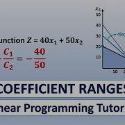 Linear Programming Sensitivity Analysis Effect Of Objective Function Coefficients