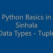 1 Python Basics In Sinhala 3 Data Types Tuple