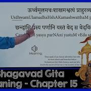 Learn BhagavadGita With Narration Of Meanings Chapter 15