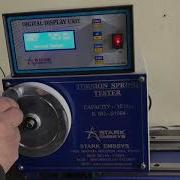 Torsion Spring Testing Machine